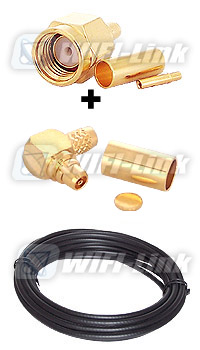 RP SMA male to R/A RP MMCX male (LLC100/20cm)