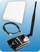 WIFI-Link Warrior 802.11b/g/n 1000mW High Power Adapter + 14dBi Panel + 7m/23ft