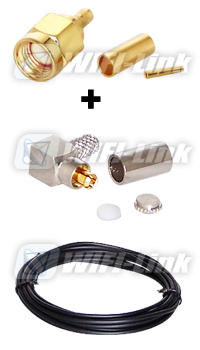 RP SMA male to MC CARD (LLC 100/15cm)